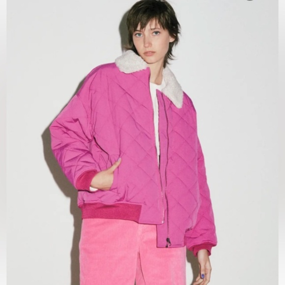 Thread and Supply Faux Shearling Collar Dad Style Jacket for Women - Picture 1 of 11